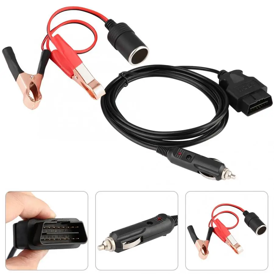 Usb кабель для прикуривателя 12 В аварийного питания с клипсами автомобильного