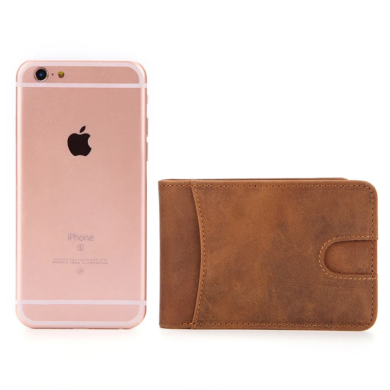 Новинка мужской тонкий кошелек с блокировкой RFID Тонкий минималистичный передним