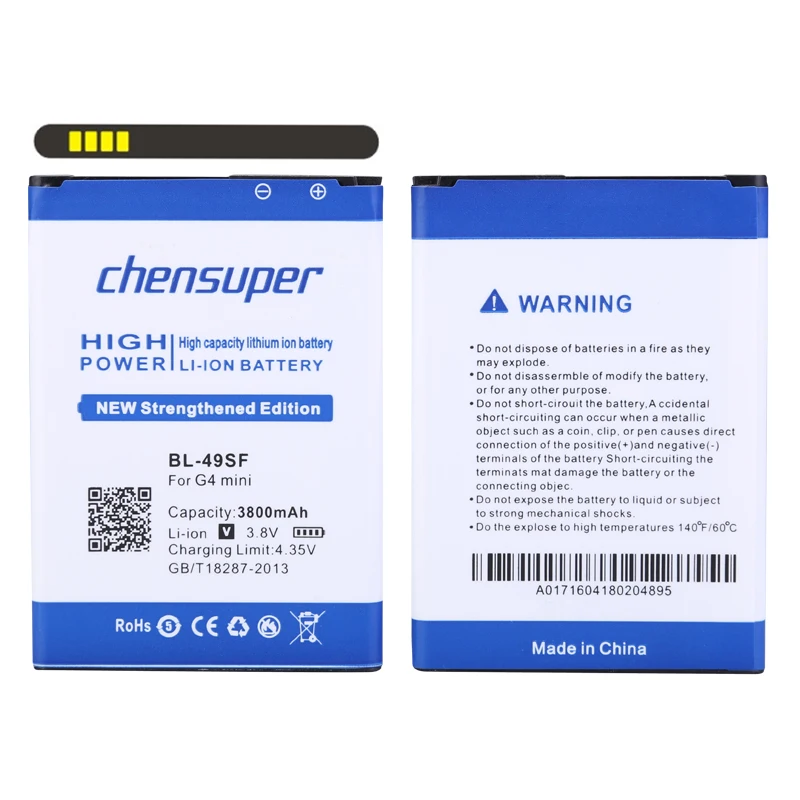 Новый BL-49SF аккумулятор chensuper 3800 мАч для LG G4 mini батарея G4C G4S H735T H525N G4mini miniG4 AKKU |