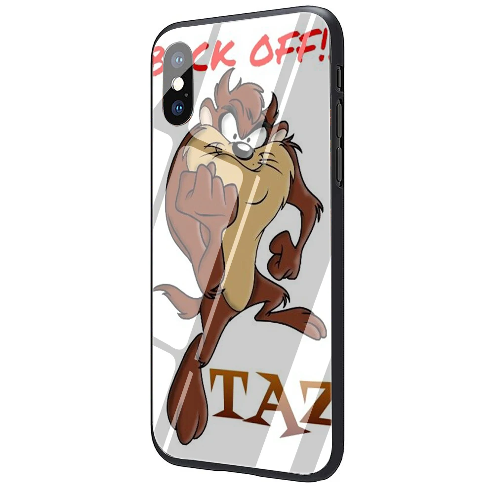 Looney Tunes Тасманский Дьявол Taz закаленное стекло чехол для телефона iPhone 5 5S 6 6s Plus 7 8 Plus X XR XS 11 Pro Max - Цвет: G7