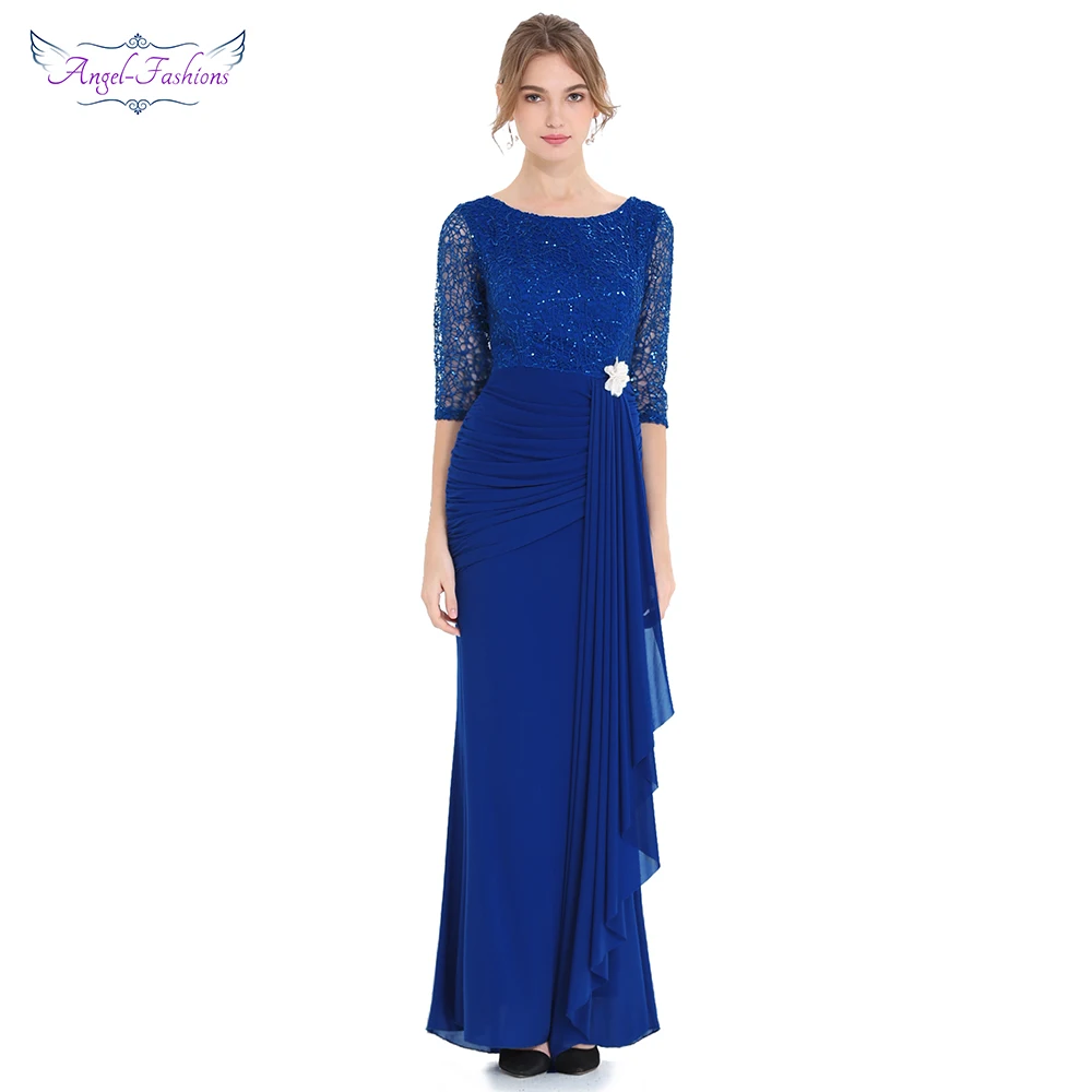 Женское прозрачное вечернее платье Angel fashions кружевное Плиссированное баска с