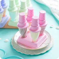 4 pieces food grade pp ice pop mold popsicle maker frozen tray diy ice cream tools lolly mould for popsicles 35