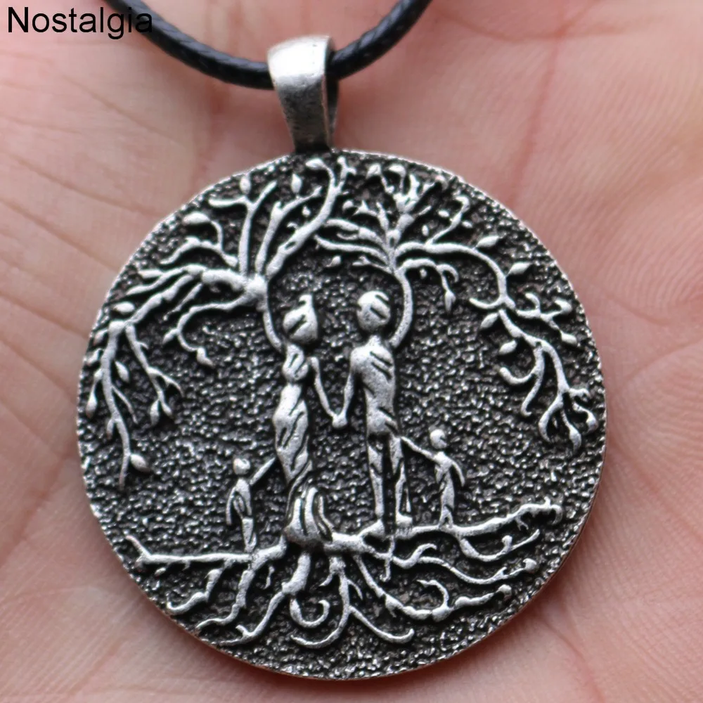Семейное древо жизни Yggdrasi кулон отец мать дети отношения Wicca языческий амулет винтажное ожерелье Прямая поставка