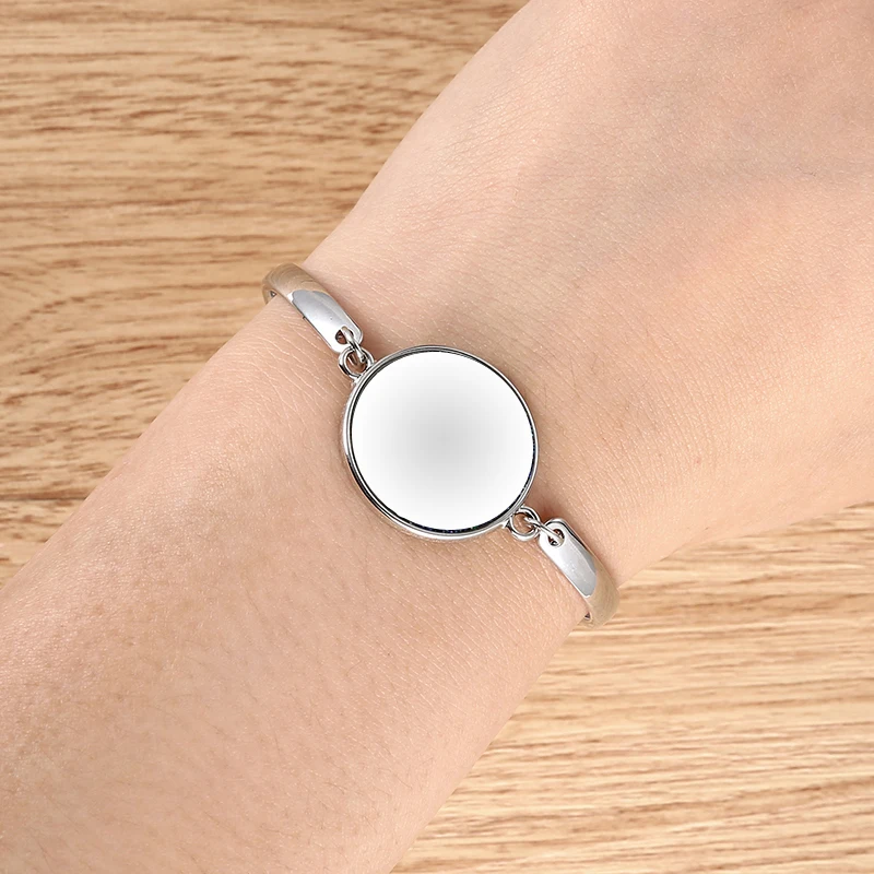 fit 20mm Общий браслет из нержавеющей стали, пустая основа, подходит для 20 мм, Круглый Кабошон для фото, стекло, установка, ободок, лоток, сделай сам, для изготовления ювелирных изделий - Цвет: fit 20mm