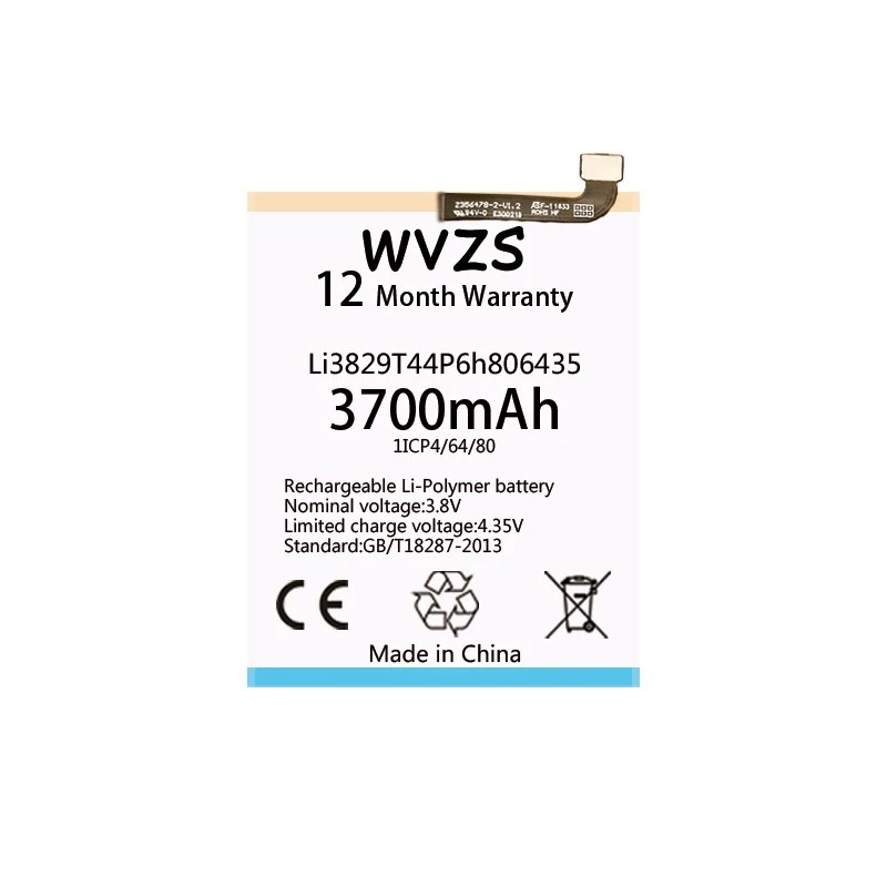 Wvzs 3700 мАч литий-полимерный аккумулятор высокой емкости для zte Nubia Z11 Li3829T44P6h806435 NX531J