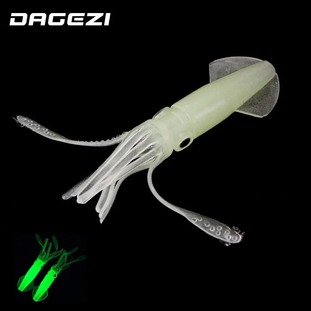 Светящаяся Мягкая приманка DAGEZI 10 см/10 г приманки большого кальмара искусственные
