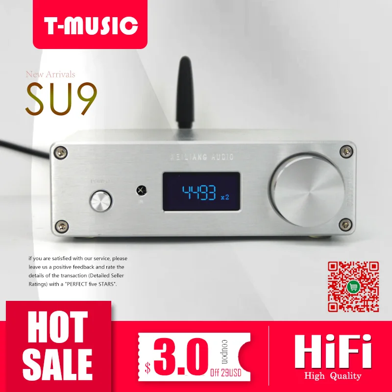 SU9 Dual AK4493 DAC + Bluetooth 5 0 QCC3034 APTXHD LDAC USB декодер с поддержкой DSD W/ OLED дисплей|Усилители