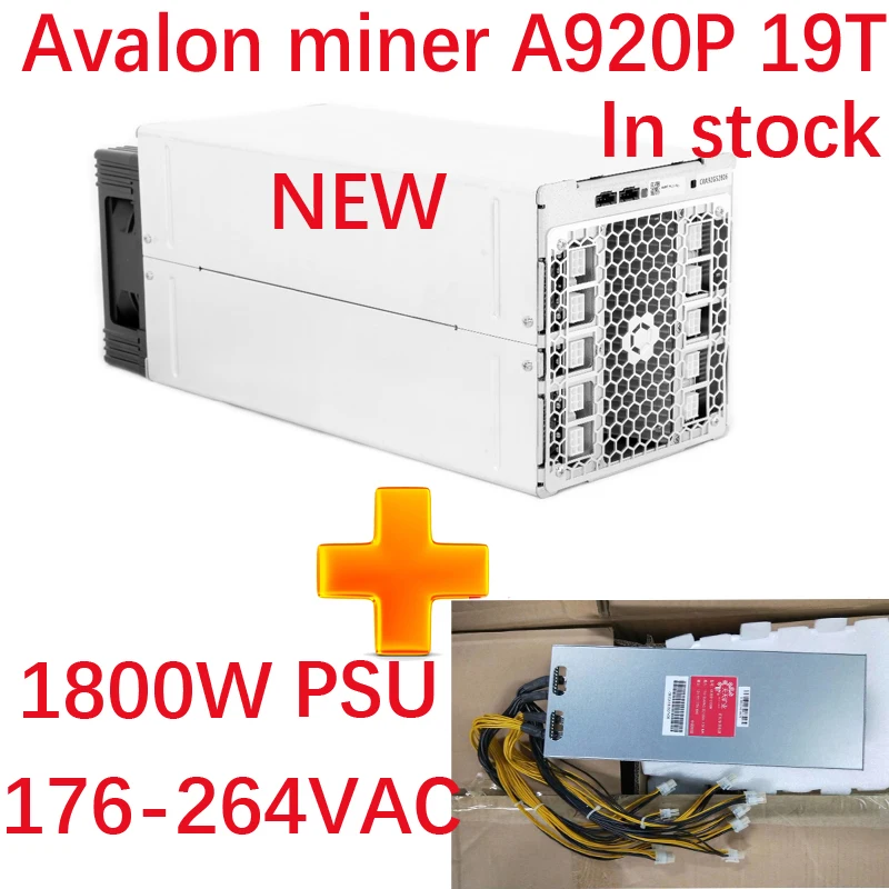 Новый BTC МПБ Asic шахтер Avalon Шахтер A920P с AUC и 1800 W PSU 19TH/S 90 W/T лучше чем Antminer S11 19 T whatsminer