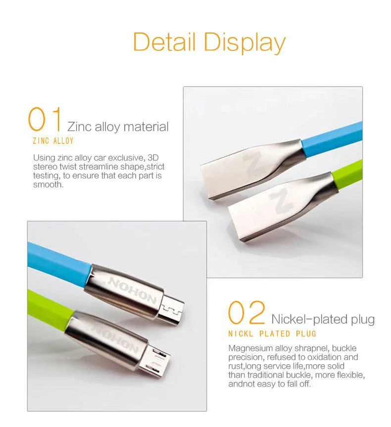 NOHON, Micro USB кабель, быстрая зарядка, USB кабель для samsung, htc, Nokia, LG, Android, мобильный телефон, лапша, зарядное устройство, кабель для синхронизации данных, провод