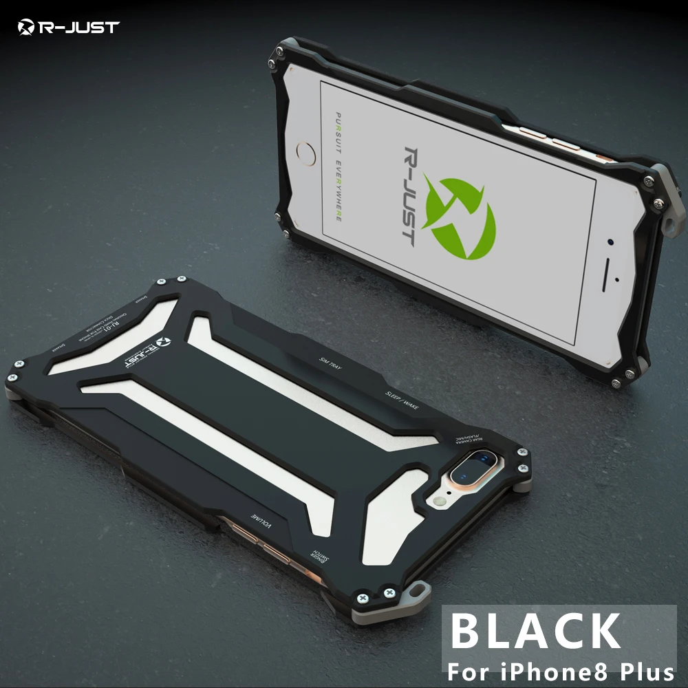 R JUST Gundam для iPhone 8 металлический корпус Механическая Броня Алюминий крышка плюс