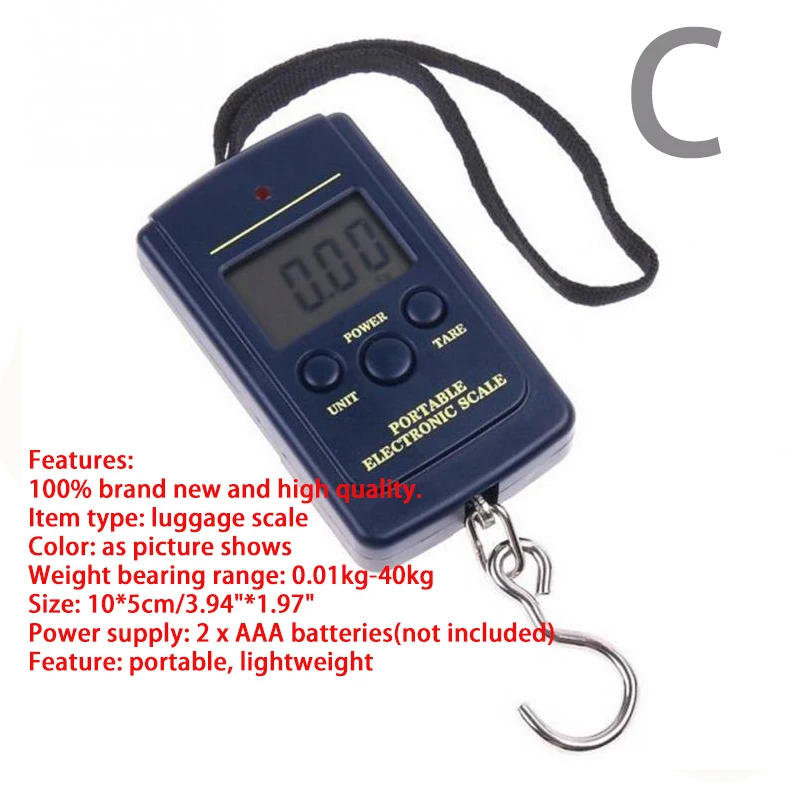 Карман ручные весы 50 кг/10g ЖК-дисплей дисплей цифровые электронные ручной крюк балансировочное Взвешивание с Подсветка 20% DT6