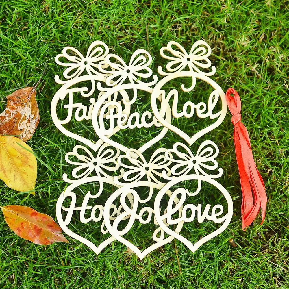 6 шт. декоративное лазерное вырезное сердце для украшения дома на Рождество|decorative