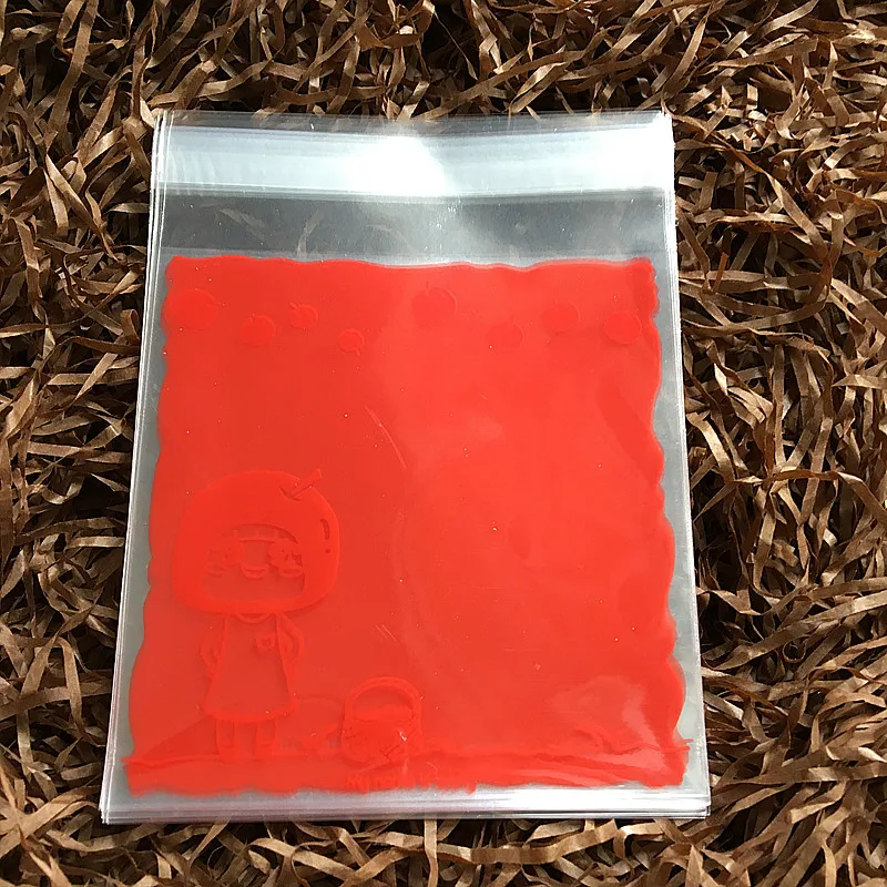 100 шт./лот красное яблоко девочка печенье сумка для свадьбы конфета десерт торт