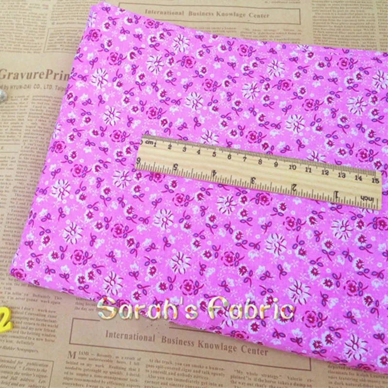 7pcs/lot 50x50cm Pink Floral Cartoon Apple Dot 100% Cotton Fabric Sewing Tilda Doll Cloth DIY Quilting Patchwork Tissue Textile | Дом и сад