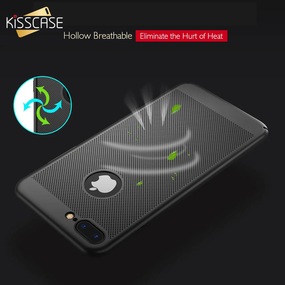 Kisscase 2018 New новый оригинальный чехол для телефона iPhone X 7 6s 6 5s 5 SE дышащая матовая