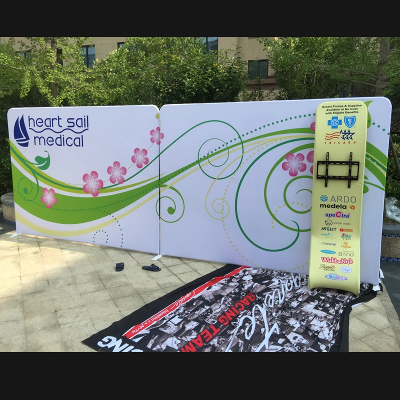 10 футов Натяжной дисплей из ткани выскакивающий баннер с креплением на ТВ-стойку