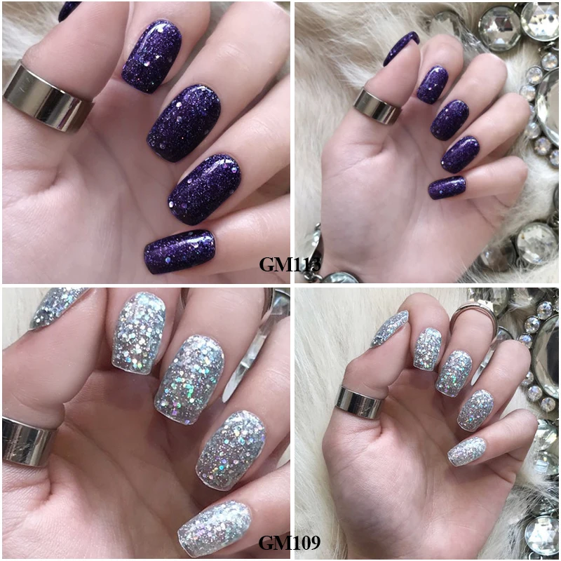 Профессиональный Блестящий Гель лак для ногтей Lucky Color бриллиантовый блеск с