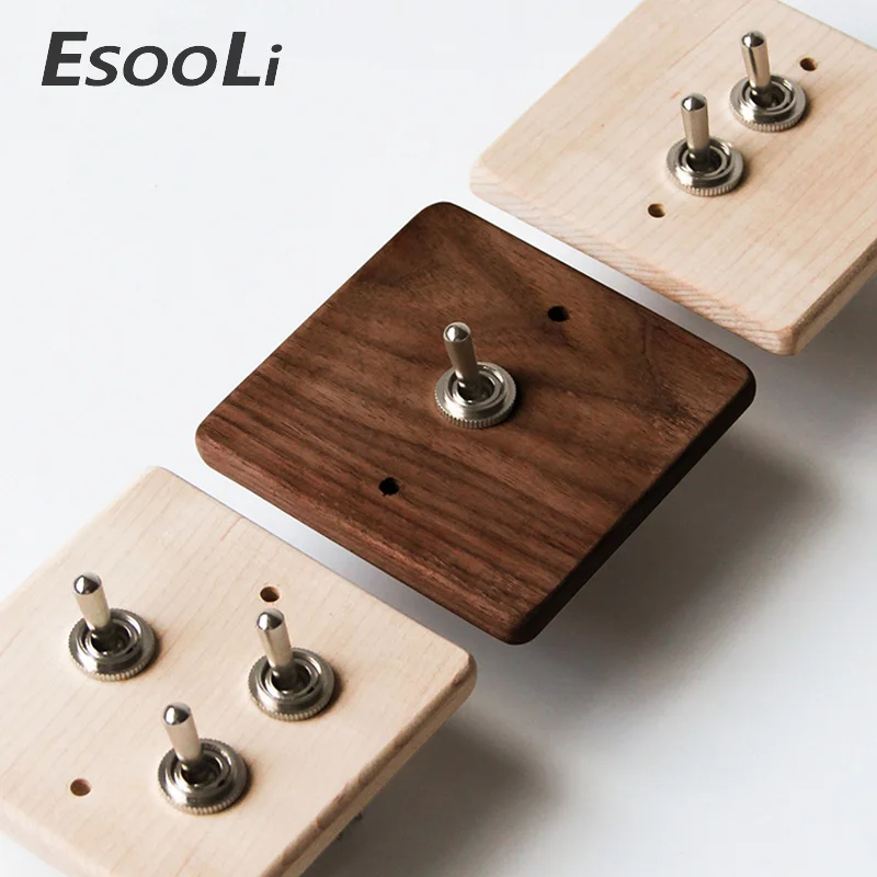 EsooLi клен/орех роскошный настенный светильник панель переключателя ручной работы
