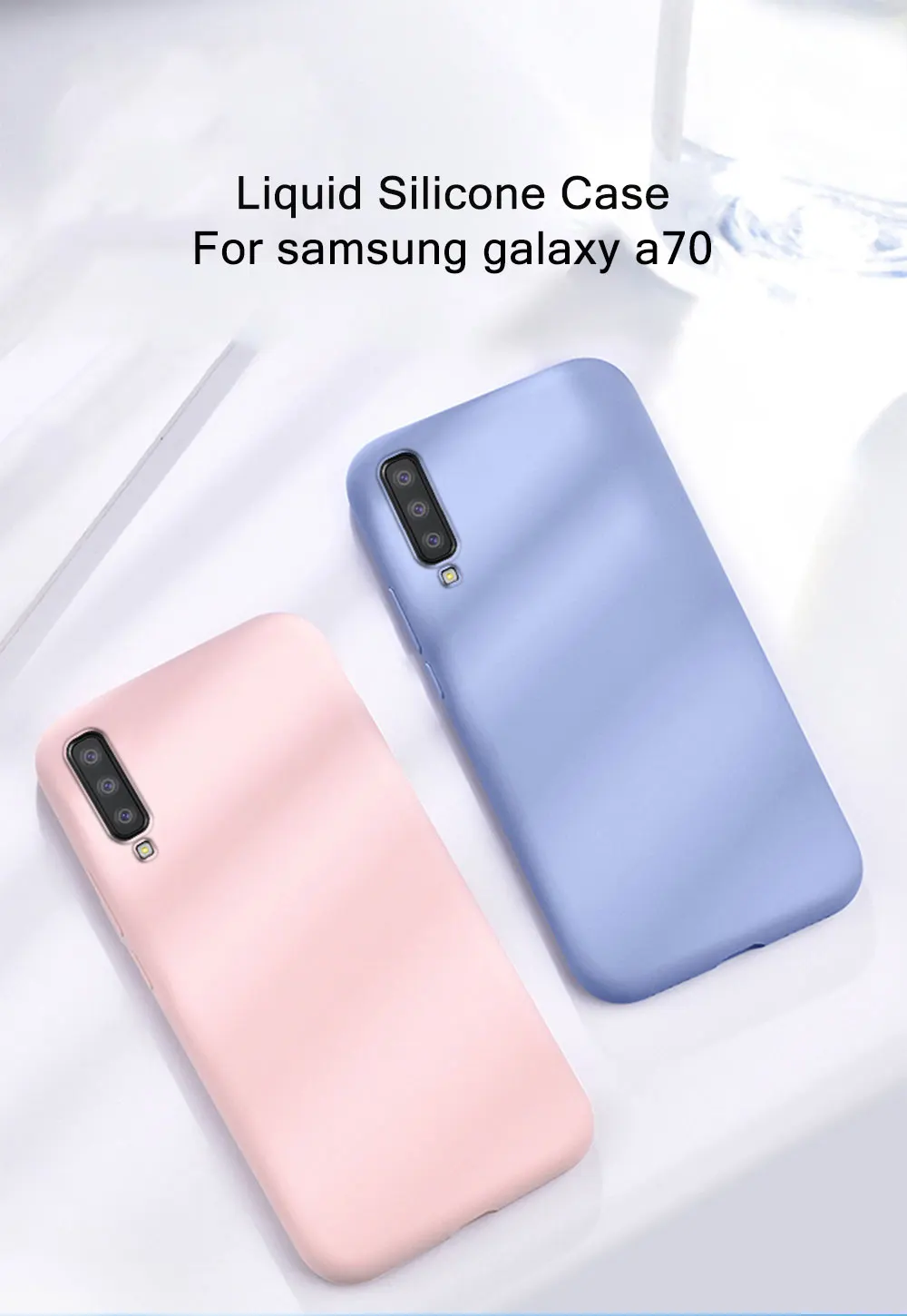 Чехол для samsung Galaxy A70 A50 A40 A20 чехол Жидкий чехол внутри Флокированный Бампер Мягкий ТПУ чехол для телефона для samsung A60 A30 A10