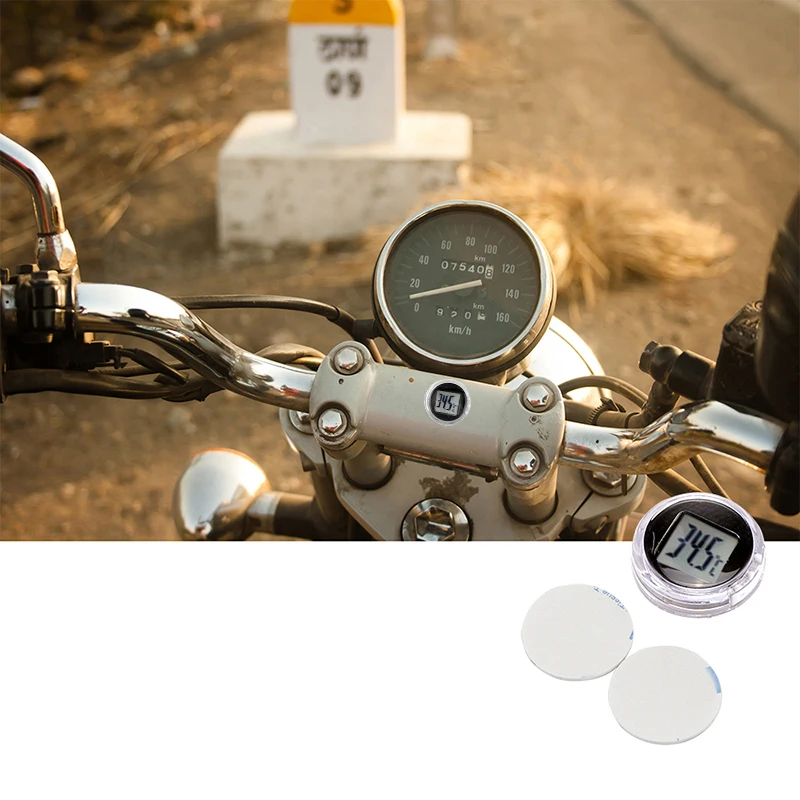 

AOZBZ Universal Waterproof Motorcycle Digital Thermometer Celsius Stick-On Motorbike Mount Digital Thermometer