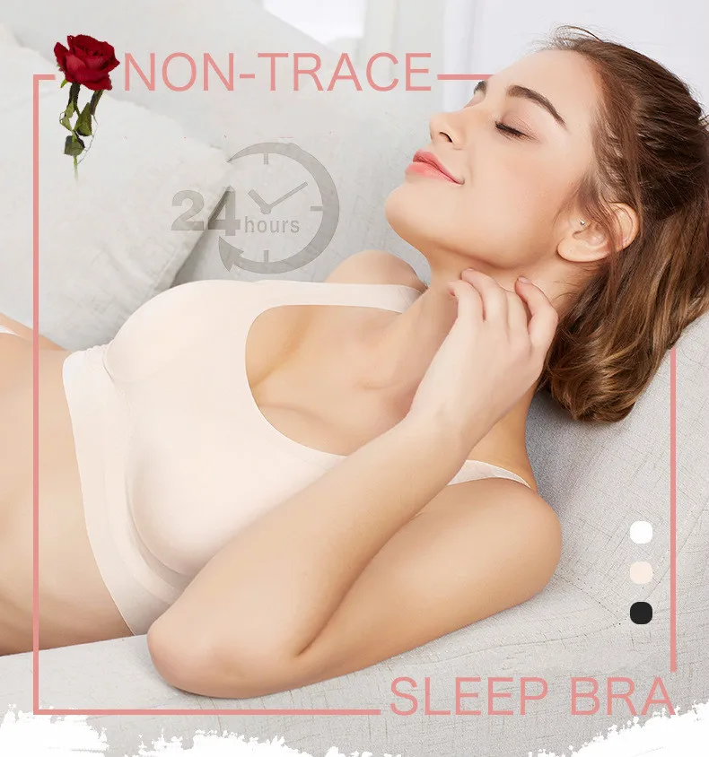 UIECOE плюс размер Бюстгальтер бесшовный ультра дышащий бюстгальтер сон ноль
