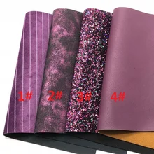 1 шт. А4 Размер 21х29см Алиса блеск Cuero Sintetico фиолетовая кожа для DIY