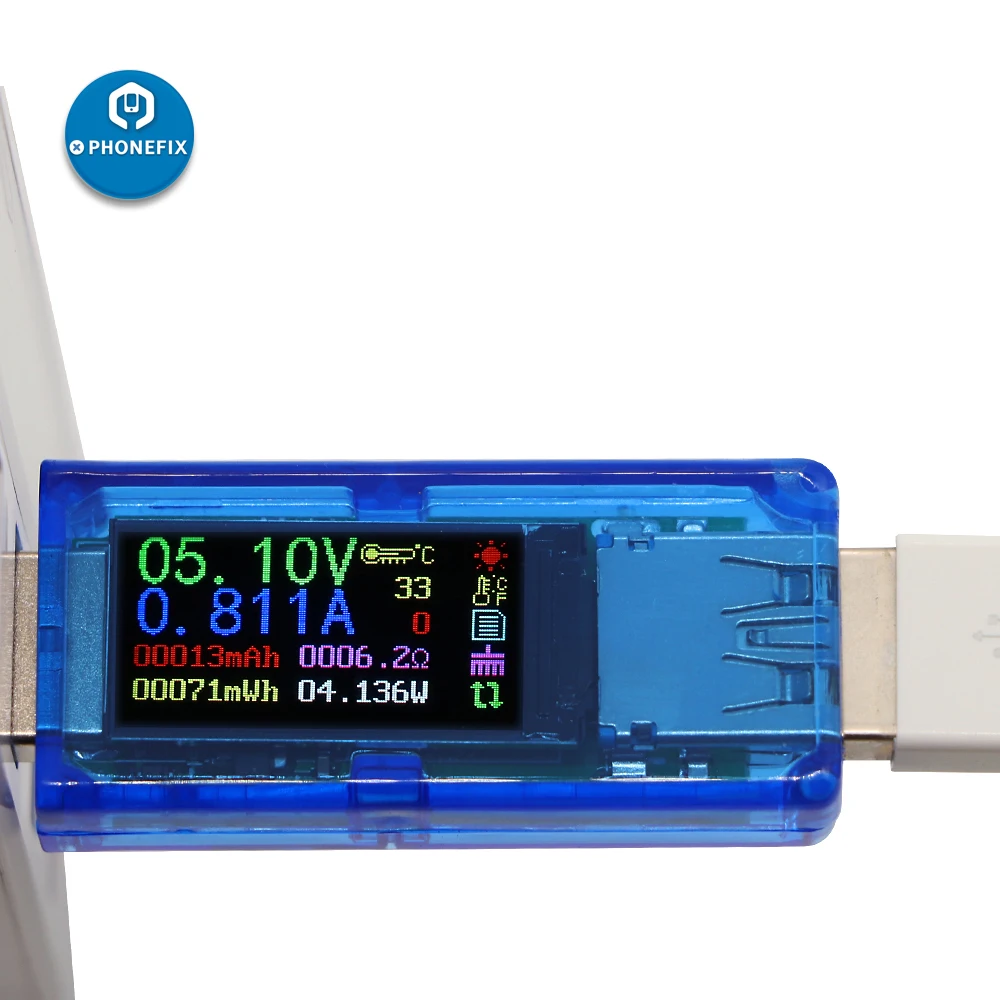 PHONEFIX AT34 USB 3 0 цветной ЖК тестер для Мобильный телефон быстрое зарядное устройство