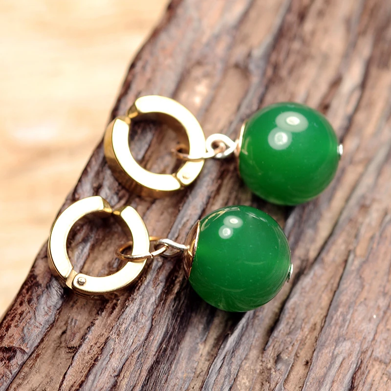 Anime Dragon Ball Natural Agate Cosplay Supreme Kai Wukong fit Earrings Energy Christmas Small Gift | Тематическая одежда и