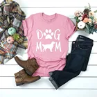 Рубашка с изображением собаки и мамы золотистый ретривер, забавная Женская модная футболка с изображением собаки, Женская хлопковая Повседневная футболка, футболки с лапами