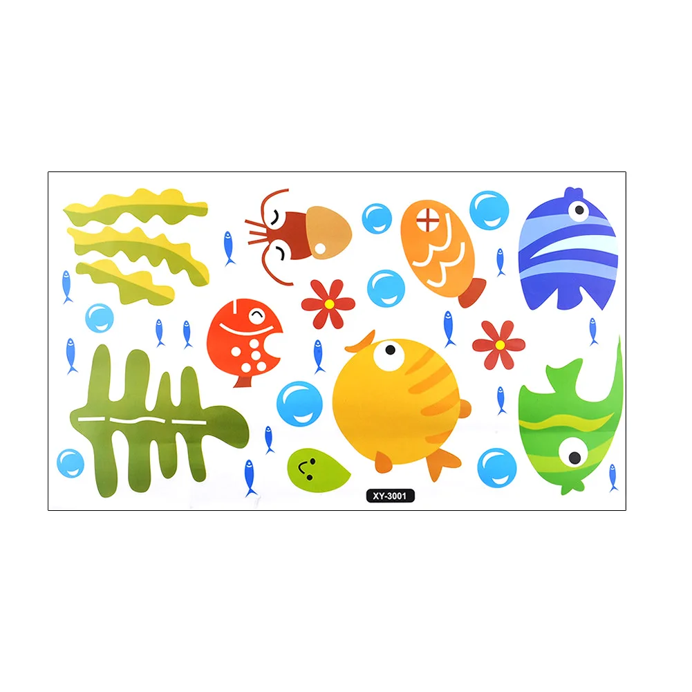 Прекрасный тропический мультфильм Рыба море пузырь океан мир съемные настенные