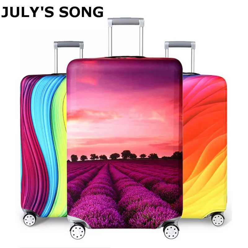 JULY'S SONG дизайн багаж защитный чехол водонепроницаемый дорожный костюм Чехол чехол костюм для 18-32 дюймов Чехол Эластичный Чехол для багажа