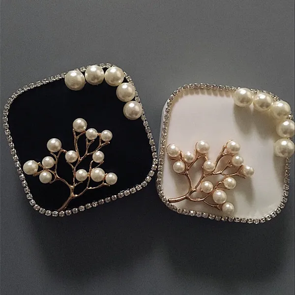 LIUSVENTINA DIY сплав милое жемчужное дерево Алмазный чехол для контактных линз