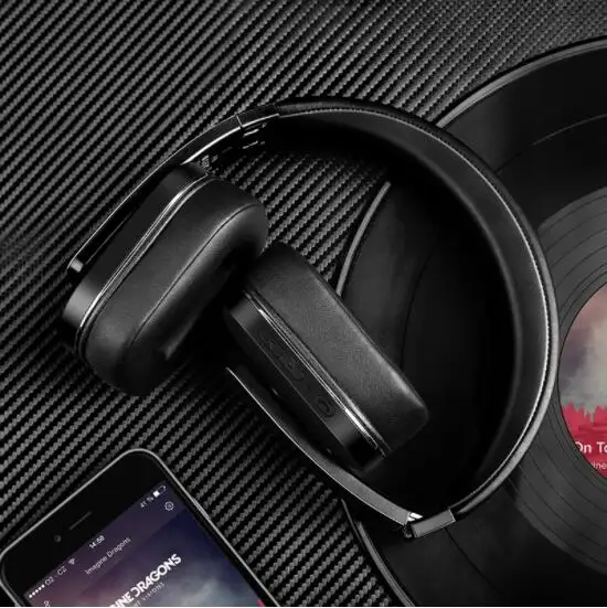 Picun F9 Bluetooth беспроводная гарнитура кожаный стенд металлический корпус наушники