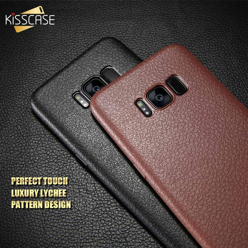 KISSCASE Ultra Thin Phone Case For Samsung Galaxy S8 S9 Plus Cover Leather Skin Shell Note 9 Cases |