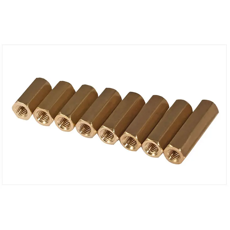 H057 10 шт./лот полый Медный столб M3 PCB монтажные столбы шестигранные двойной пропуск