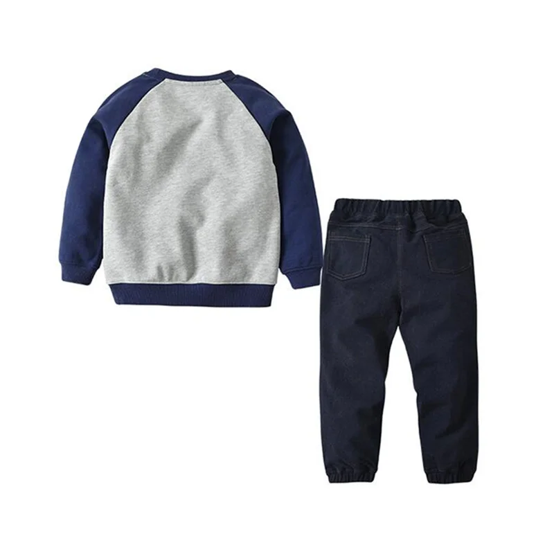 Toddler Boys Clothes Autumn Winter Combed Cotton Kids Clothing Set Cartoon Cowboy Embroidery Sweatshirt&pants Outfits Mickey | Детская
