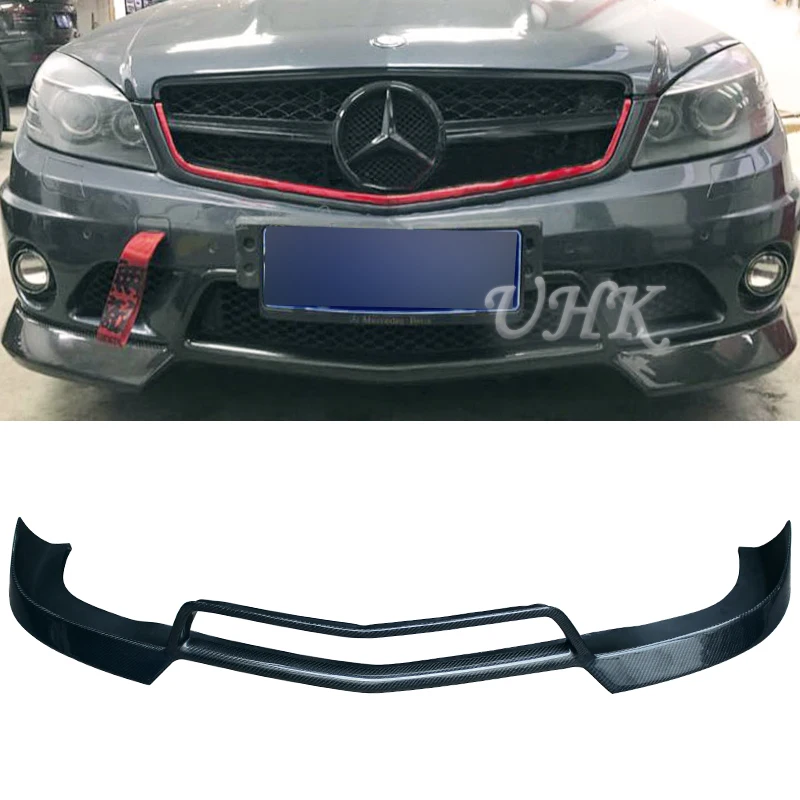 UHK аксессуары для 2012 2014 Mercedes W204 C63 большой V Стиль углеродного волокна передний
