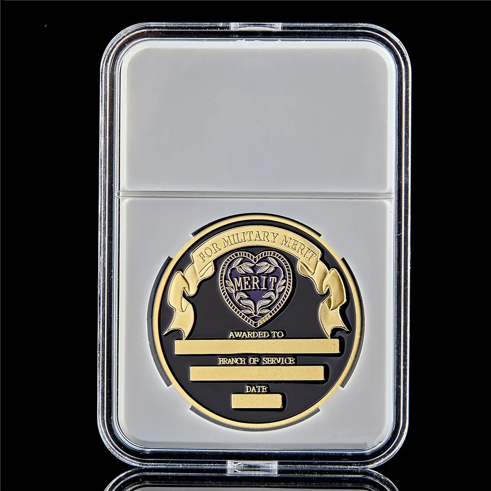 1782-1932 США героические солдаты высокая честь Пурпурное сердце позолоченный