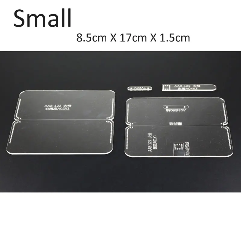 Samll size 2 размера DIY кожаный конверт сумка акриловая версия длинный кошелек ручной работы кожаный шаблон для бумажника сумка шаблон акриловый шаблон - Цвет: Samll size