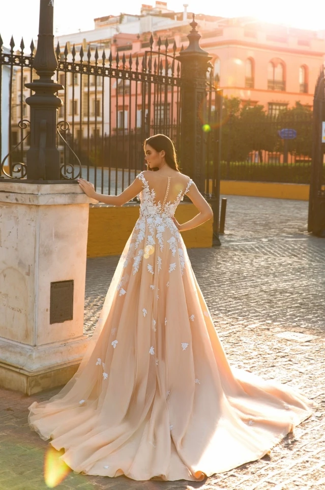 Горячая Продажа Сексуальная Русалка Свадебные Платья Cap Рукава Иллюзия