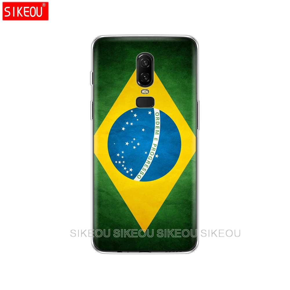 Силиконовый чехол для Oneplus one plus 6 5T 5 3 A3000 A5000 Флаг Бразилии Франции