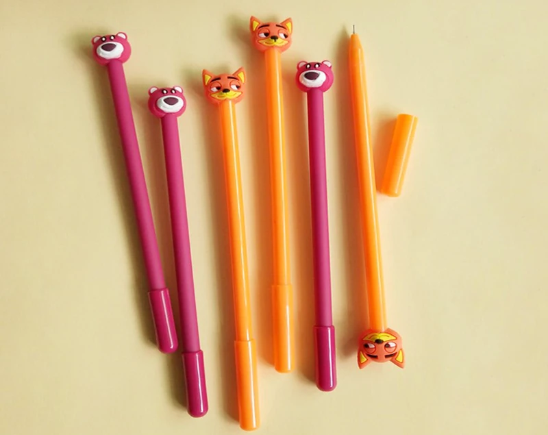Гелевая ручка Kawaii с рисунком животных, медведя, лисы, для студентов, для учебы, для подписи, для школы, офиса, канцелярские принадлежности, детские подарки, 1 шт
