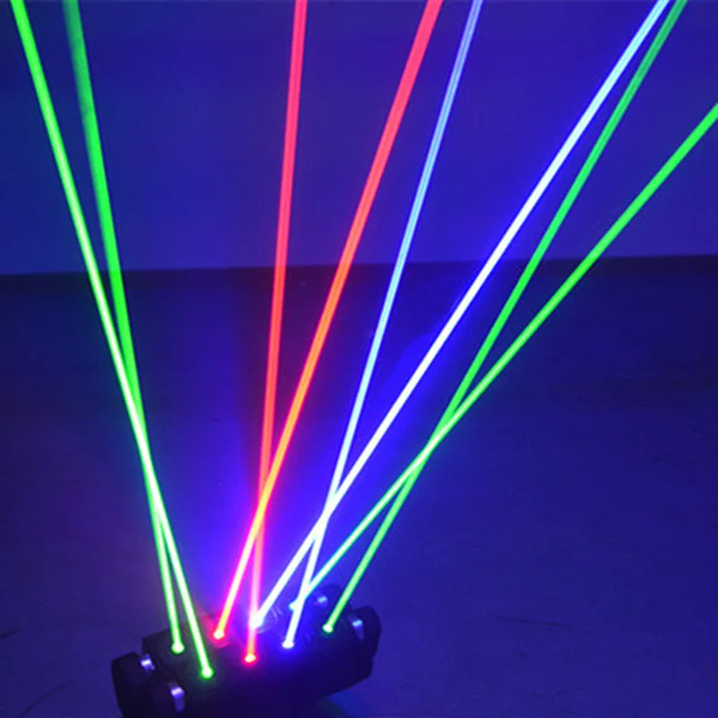 AUCD 8 Eyes RGB или зеленый движущийся луч, лазерный луч, дискотека, DJ, вечерние, шоу, DMX проектор, луч, сканирование, сценическое освещение, DJ-108 - Цвет: Красный, зелёный и синий