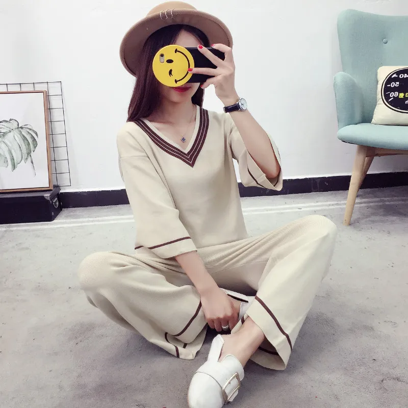 Осенний костюм Женская мода из двух частей 2018 новый прилив темперамент свободные