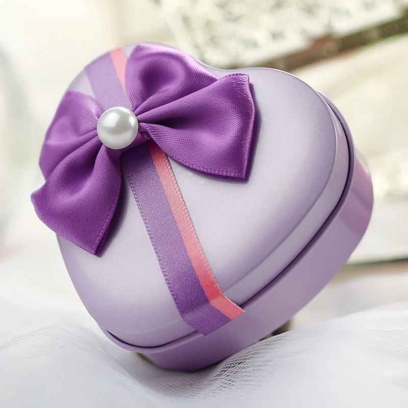 10 шт./лот милая жестяная форма в форме сердца двухцветная лента свадебная