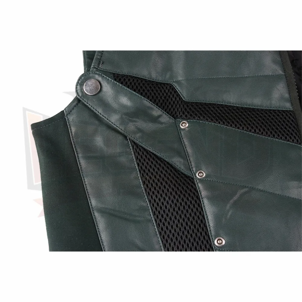 Зеленая Стрела сезон 4 Карнавальный костюм супергероя Оливер Королева кожаный