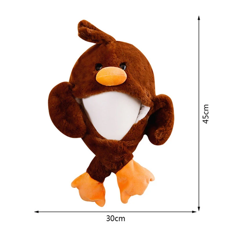 

Cute Plush Moving Ear Duck Hat Hand Pinching Airbag Magnet Ear To Move Animal Plush Toy BM88