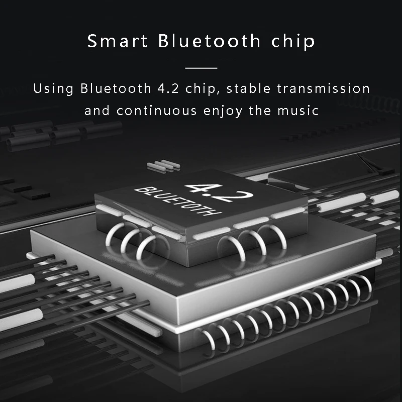 Magnetic Bluetooth4.2 Earphone in ear Stereo Sports Waterproof Earbuds Wireless Headset with Mic for Mobile Phones | Электроника