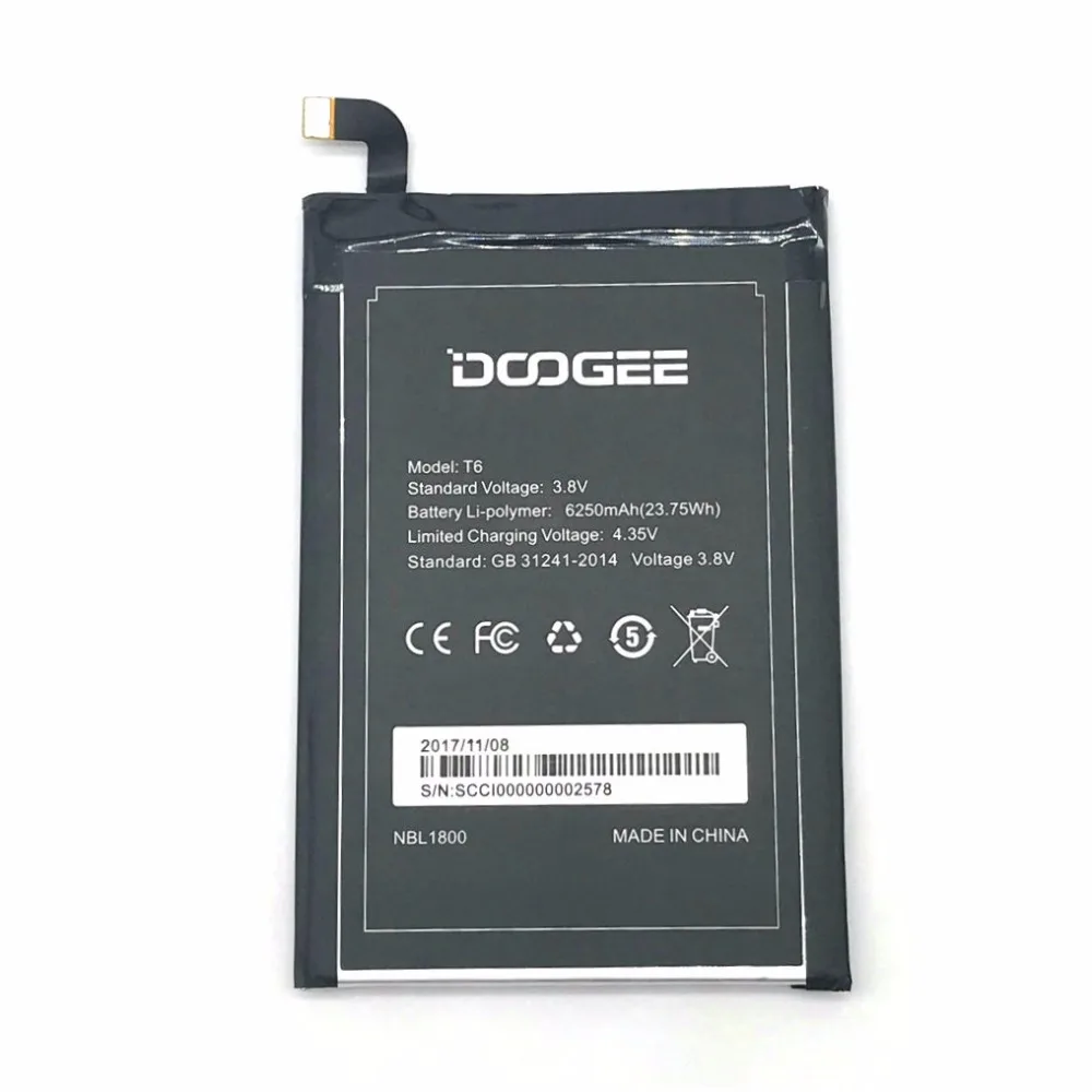 Новый аккумулятор емкостью 6250 мА · ч для Φ HT6 Для DOOGEE T6/ T6 pro | Мобильные телефоны и