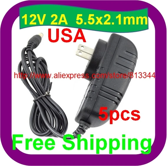 Free Shipping USA PLUG 12V 2A 24W Power Supply AC to12V DC Adapter For 3528 5050 LED Strip Light | Обустройство дома